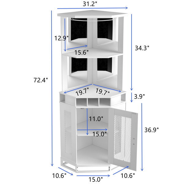 Millwood Pines Robynn Corner Bar Unit or Lounge Corner Bar